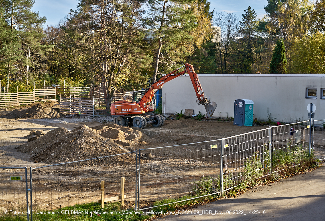 08.11.2022 - Baustelle an der Quiddestraße Haus für Kinder in Neuperlach